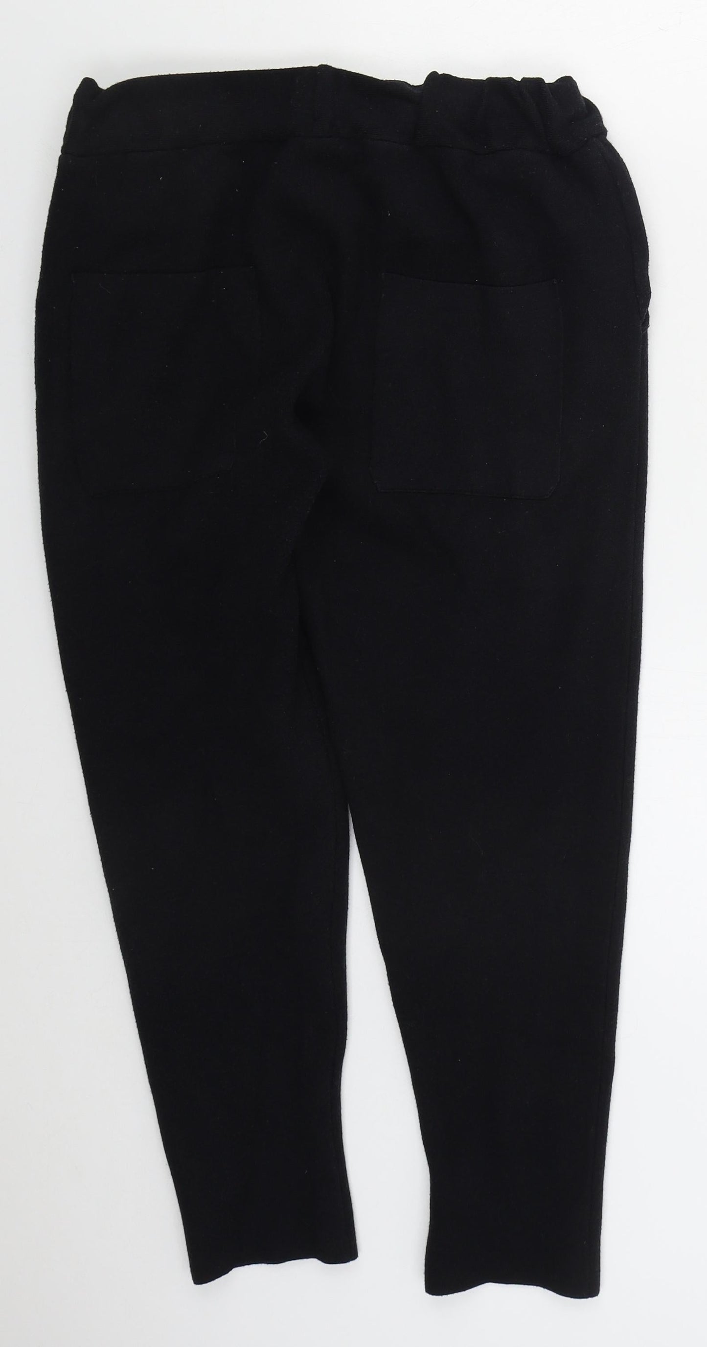 Zara Womens Black  Viscose Sweatpants Trousers Size M L23 in Regular Drawstring