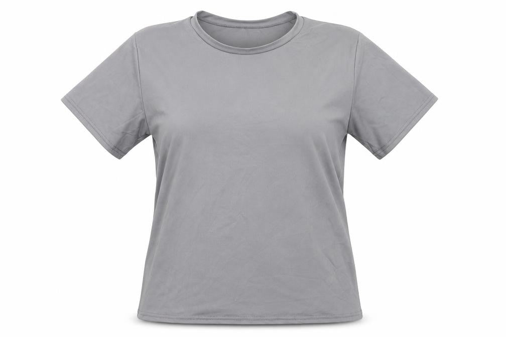 Preworn Womens Grey  Polyamide Basic T-Shirt Size XL Scoop Neck Pullover