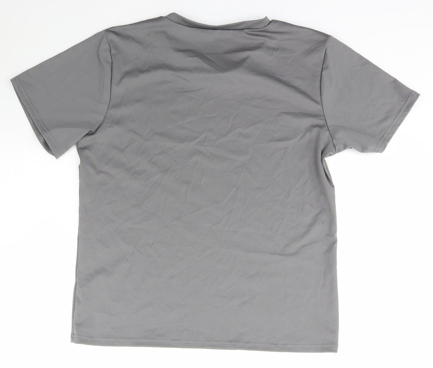 Preworn Womens Grey  Polyamide Basic T-Shirt Size XL Scoop Neck Pullover
