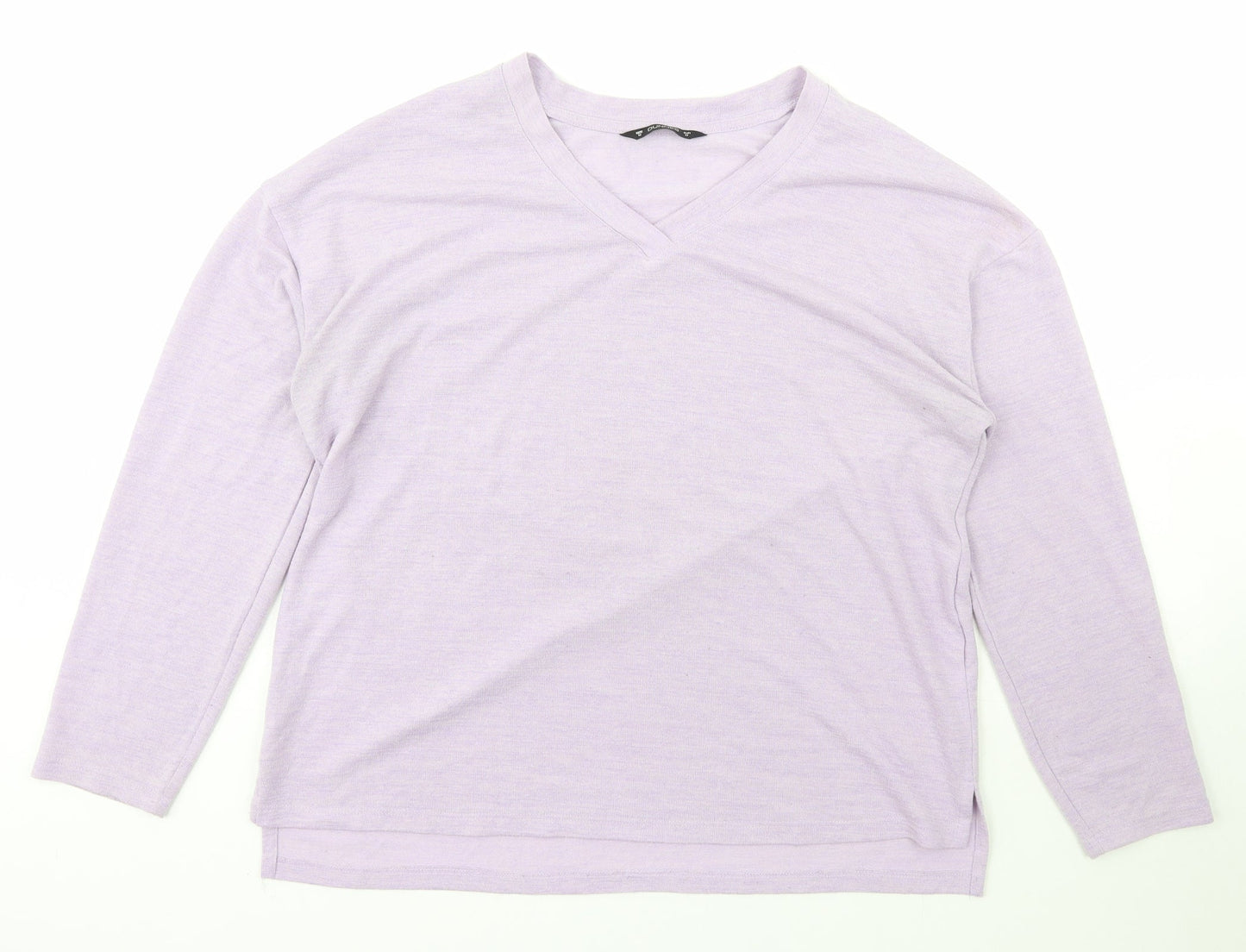 Dunnes Stores Womens Purple V-Neck  Polyester Pullover Jumper Size M
