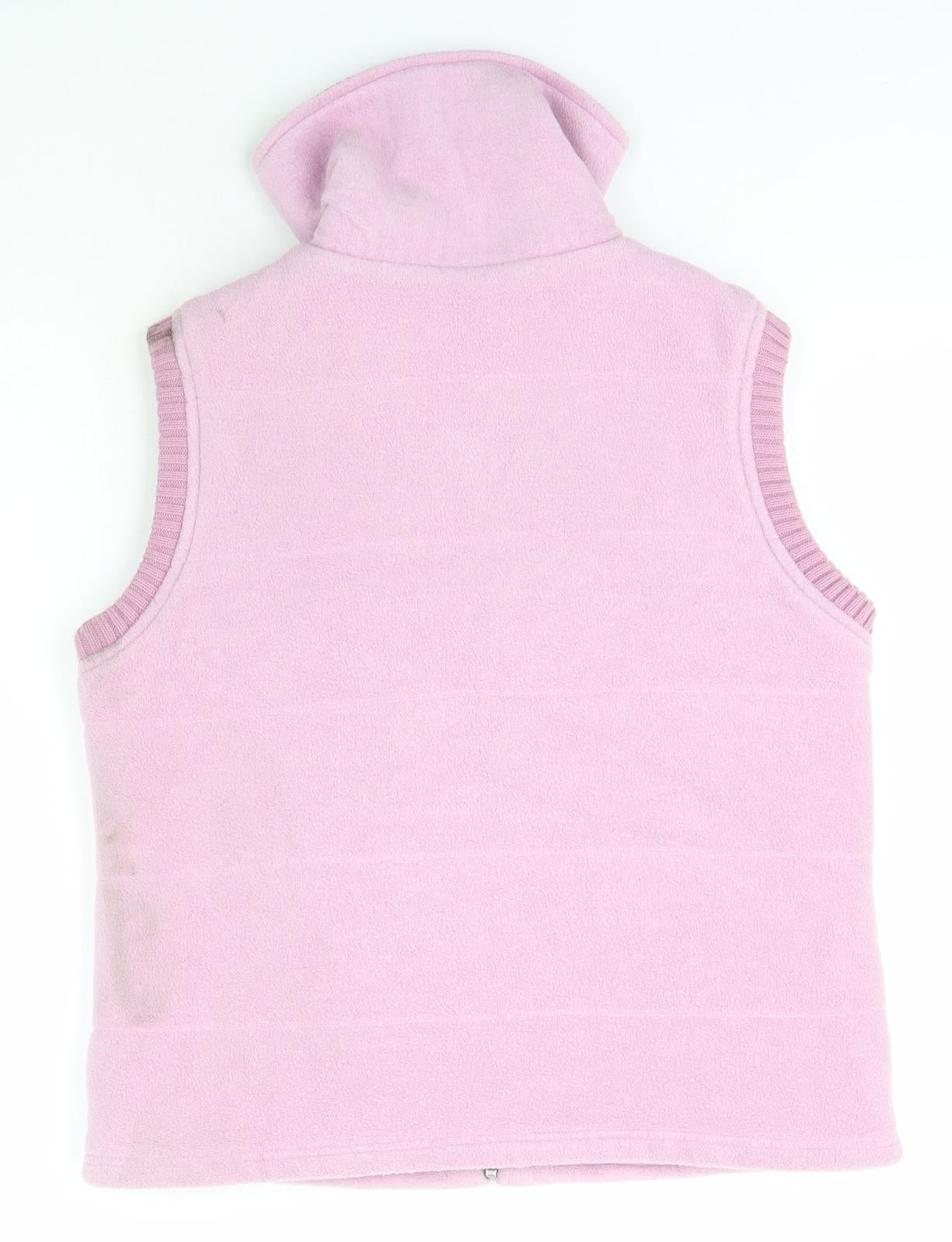 NEXT Womens Pink High Neck  Polyester Full Zip Jumper Size 14