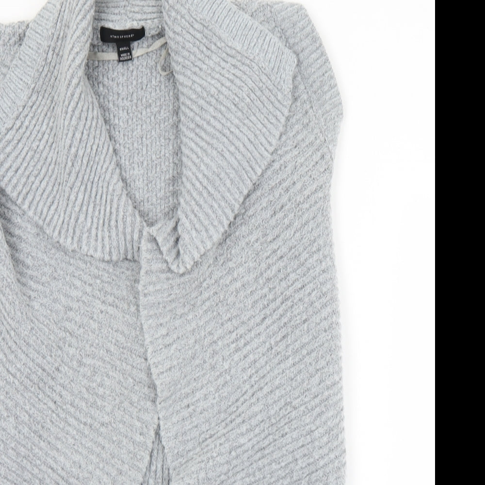 Atmosphere Womens Grey Collared  Acrylic Cardigan Jumper Size 6   - 6/8