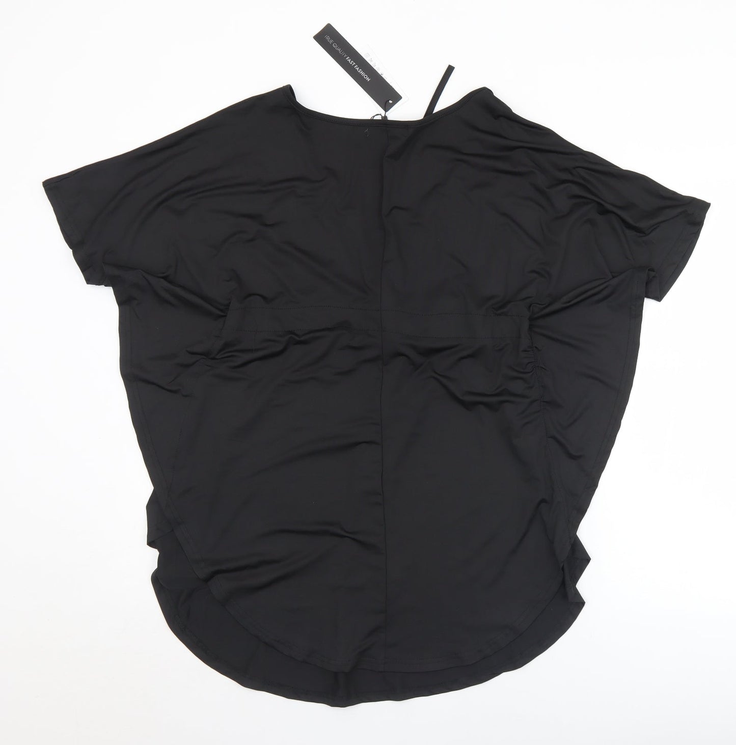 Zanzea Womens Black  Polyester Basic Blouse Size 10 V-Neck