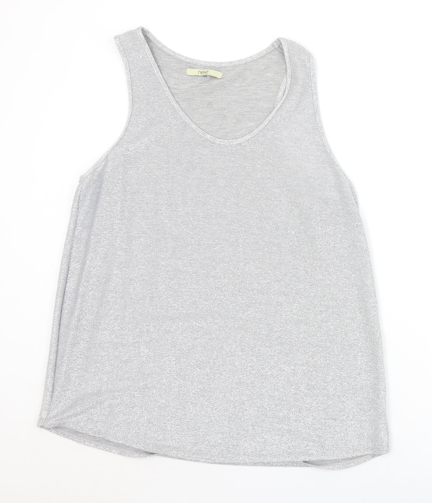 NEXT Womens Silver  Polyester Basic Tank Size 14 Round Neck