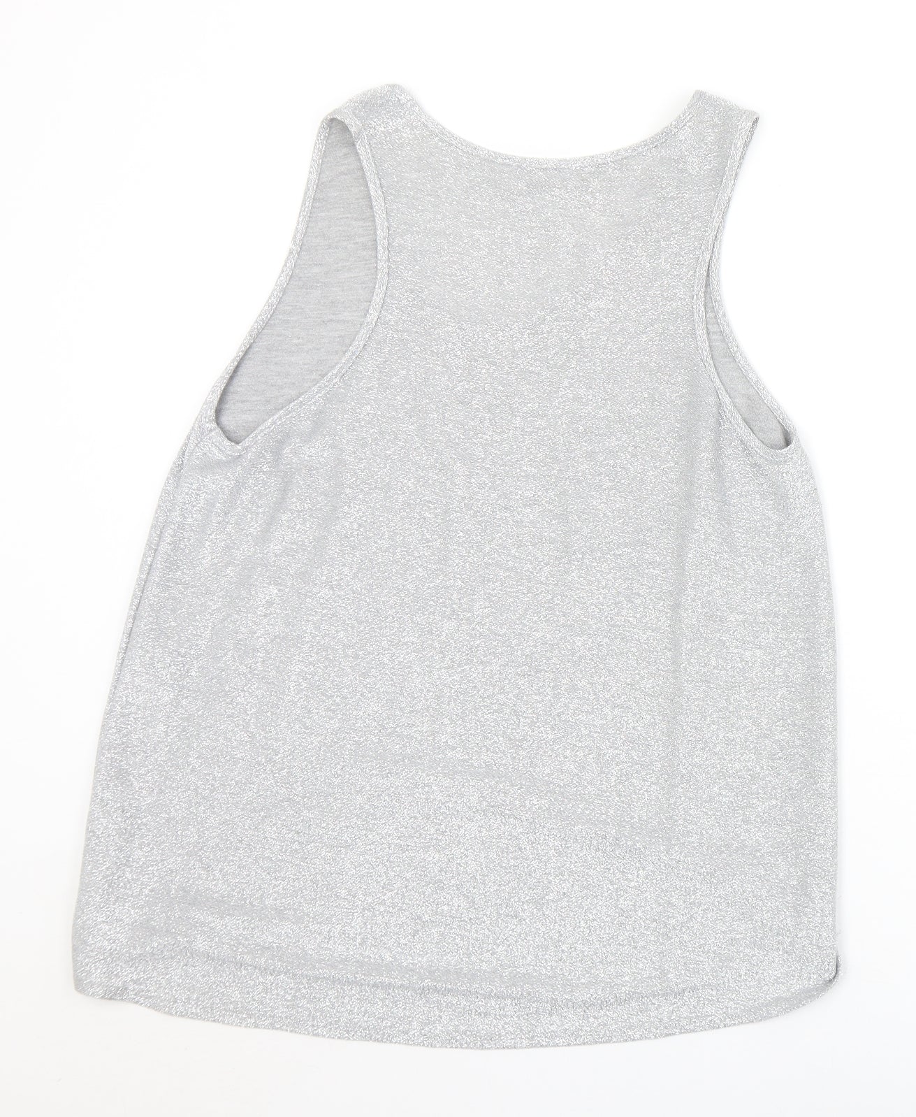 NEXT Womens Silver  Polyester Basic Tank Size 14 Round Neck