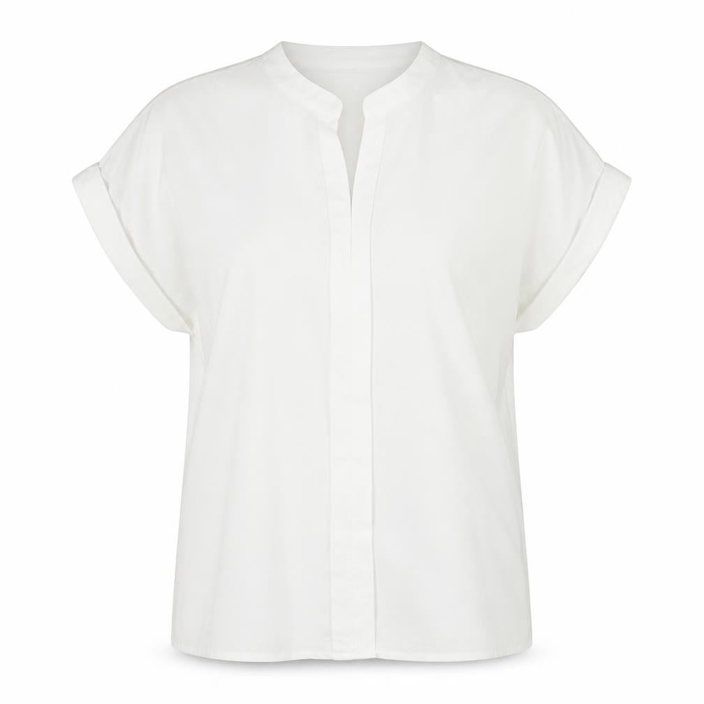 SheIn Womens White  Polyester Basic Blouse Size S Round Neck