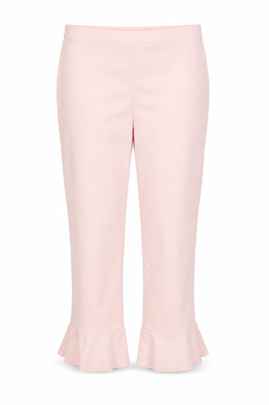 Stradivarius Womens Pink  Polyester Cropped Trousers Size 12 L25 in Regular Button
