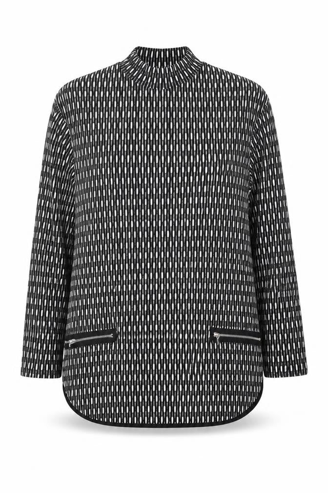 Papaya Womens Black  Polyester Basic Blouse Size S Round Neck