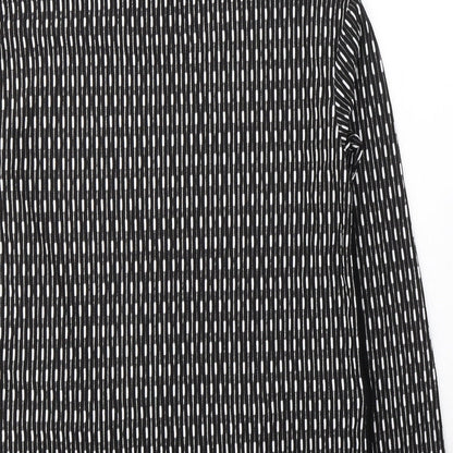 Papaya Womens Black  Polyester Basic Blouse Size S Round Neck