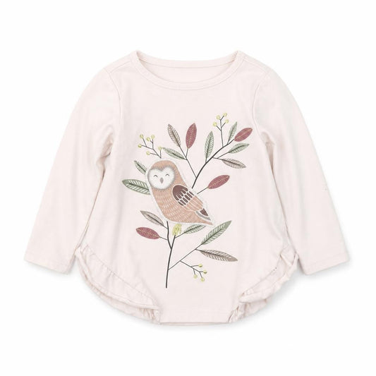 Maggie & Zoe Girls Pink  Cotton Pullover Casual Size 12 Months Round Neck Pullover - Bird