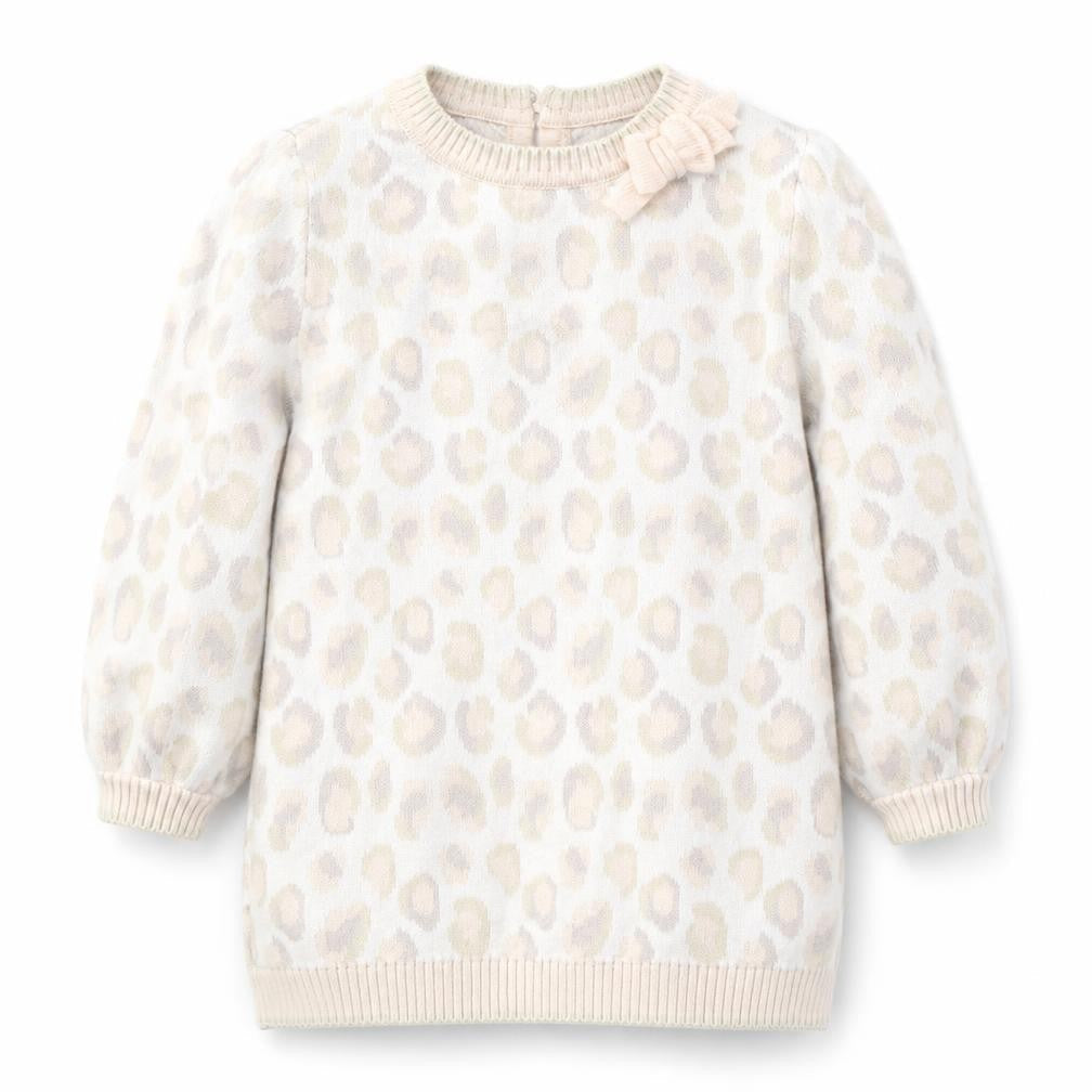 Cynthia Rowley Girls Ivory Animal Print Cotton Tunic Jumper Size 12-18 Months  Pullover
