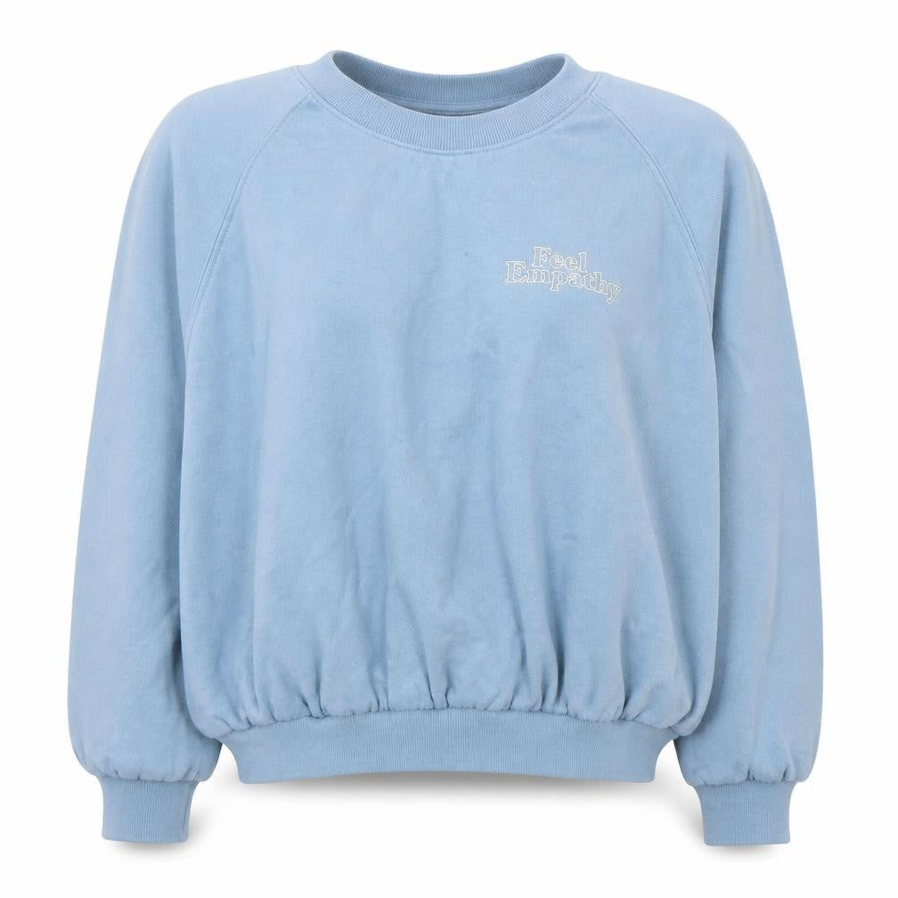 Divided by H&M Womens Blue  Cotton Pullover Sweatshirt Size L  Pullover - Feel emphaty