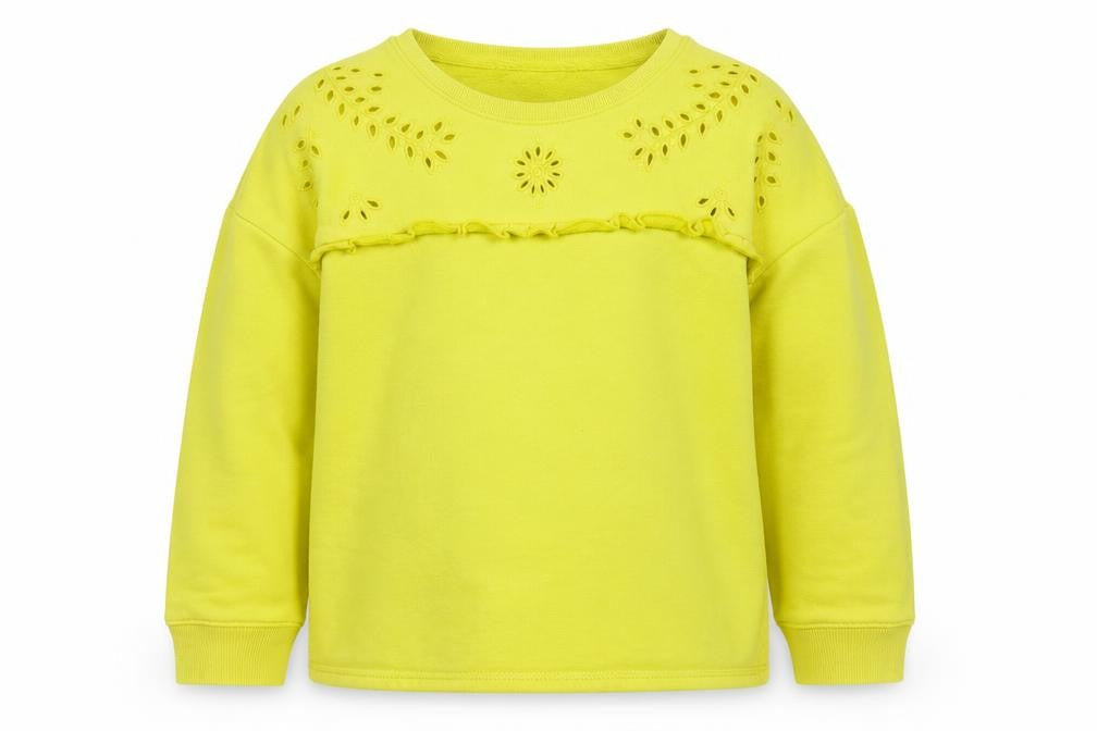 NEXT Girls Yellow  Cotton Pullover Sweatshirt Size 7 Years