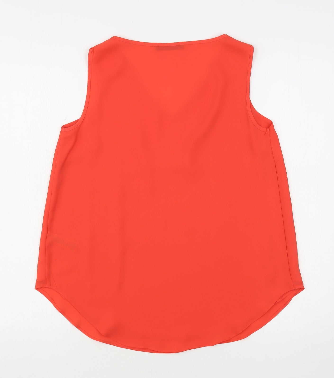 Dunnes Stores Womens Red  Polyester Basic Blouse Size 10 V-Neck