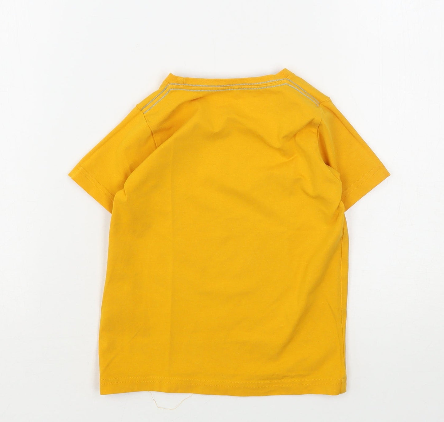name it Boys Orange  Cotton Basic T-Shirt Size 4 Years Round Neck