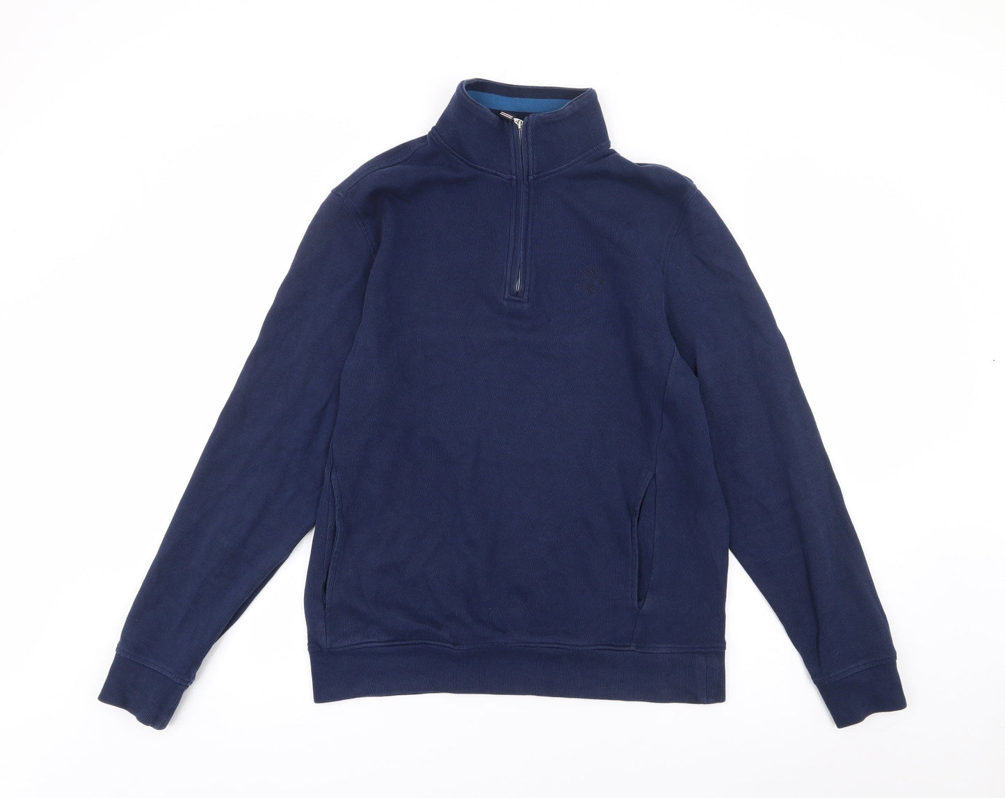 Marks and Spencer Mens Black High Neck  Cotton Pullover Jumper Size M