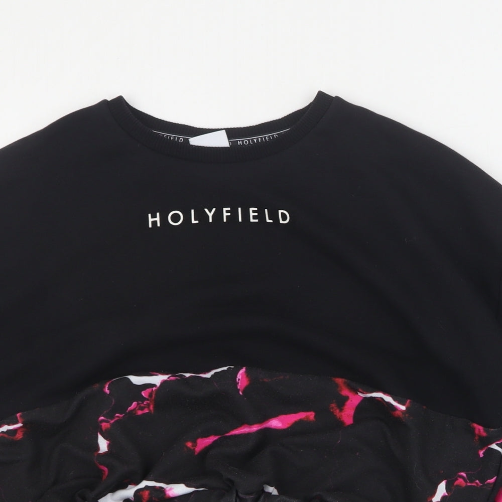 Hollyfield Girls Black  Polyester Pullover Sweatshirt Size S  Pullover - 8-10 years