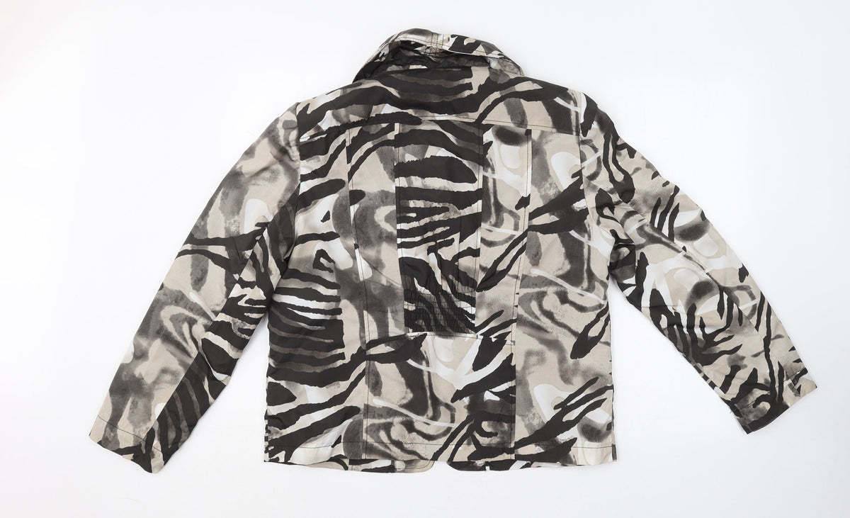 Brandex Womens Multicoloured Camouflage  Rain Coat Coat Size 14