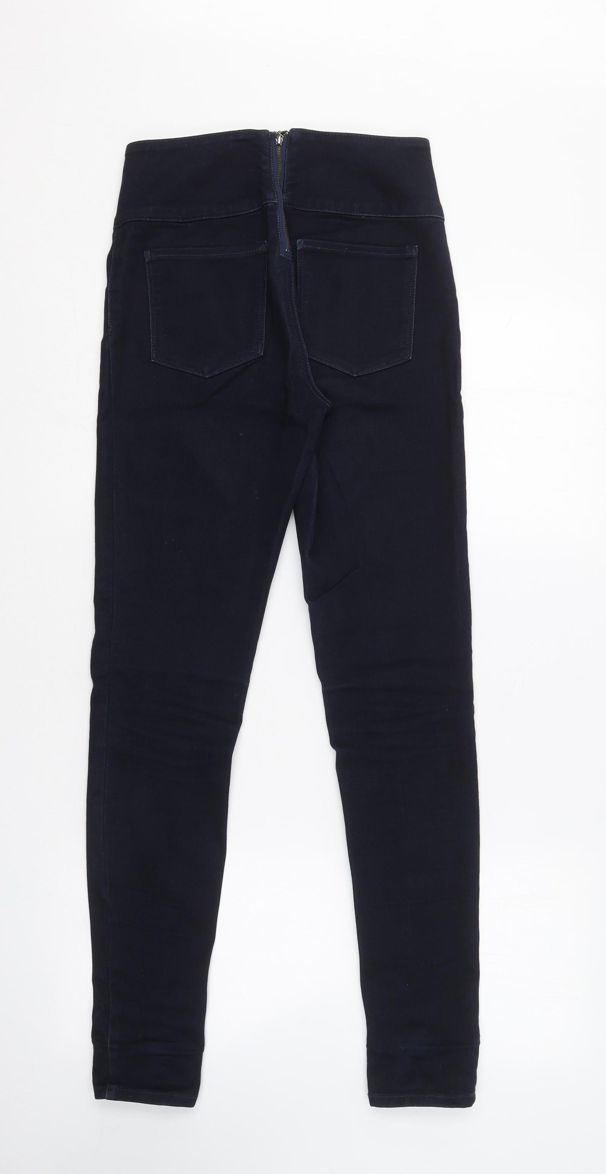 Pieces Womens Blue  Cotton Jegging Trousers Size S L27.5 in Regular