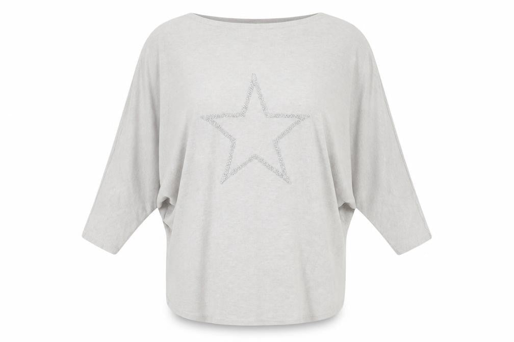 Quiz Womens Grey  Acrylic Basic T-Shirt Size 10 Round Neck