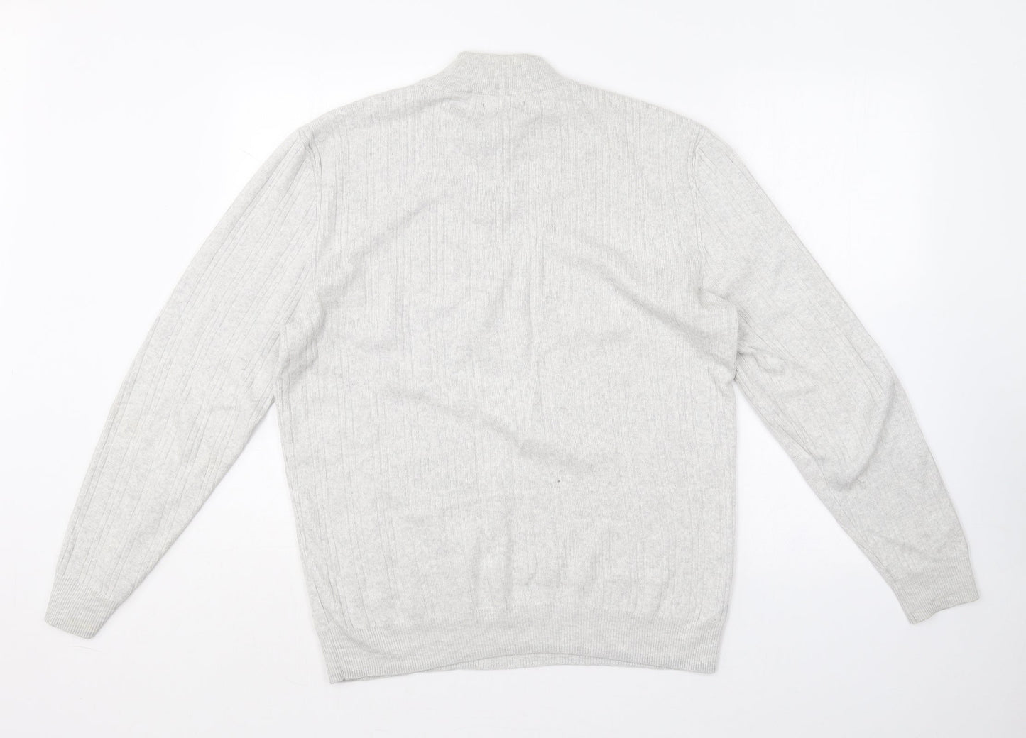 NEXT Womens Grey Crew Neck  Cotton Pullover Jumper Size L