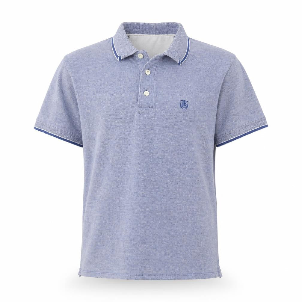Selected Homme Womens Blue  Cotton Basic Polo Size M Collared