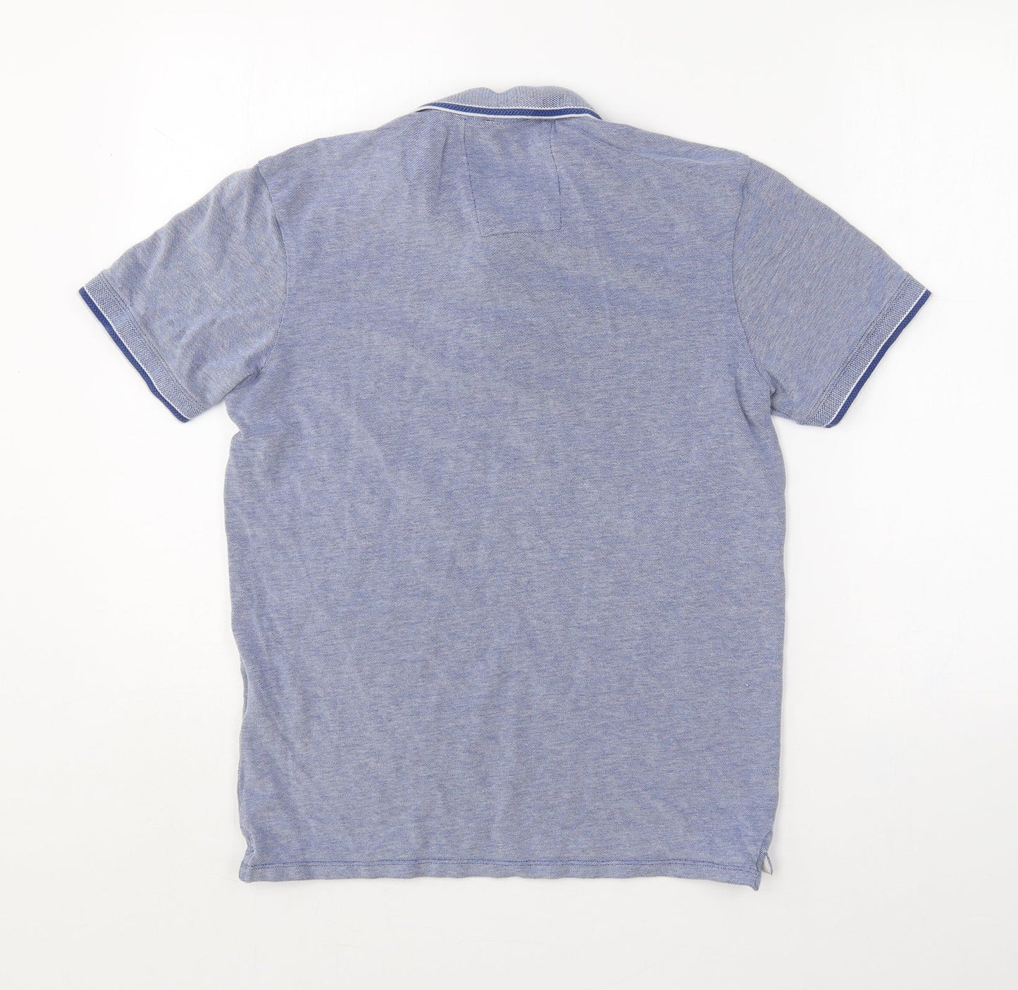 Selected Homme Womens Blue  Cotton Basic Polo Size M Collared