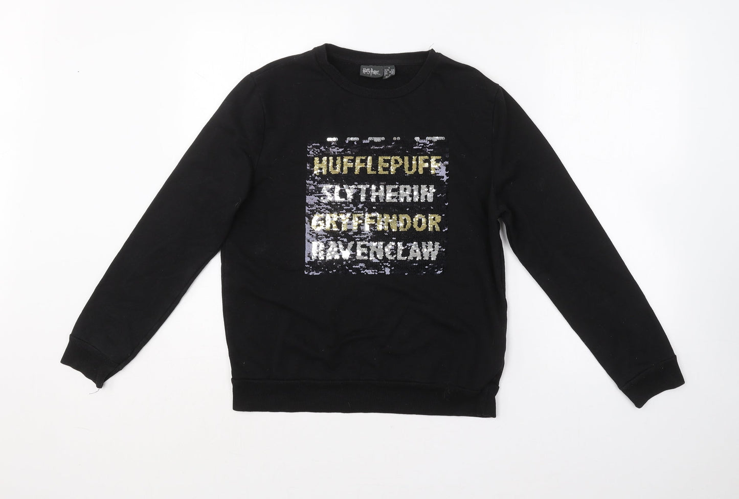 Primark Womens Black  Polyester Pullover Sweatshirt Size 6   - Harry Potter