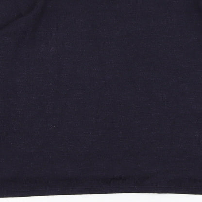 Preloved H&M Girls Blue Collared  Polyester Pullover Jumper Size 9-10 Years  Pullover - Label