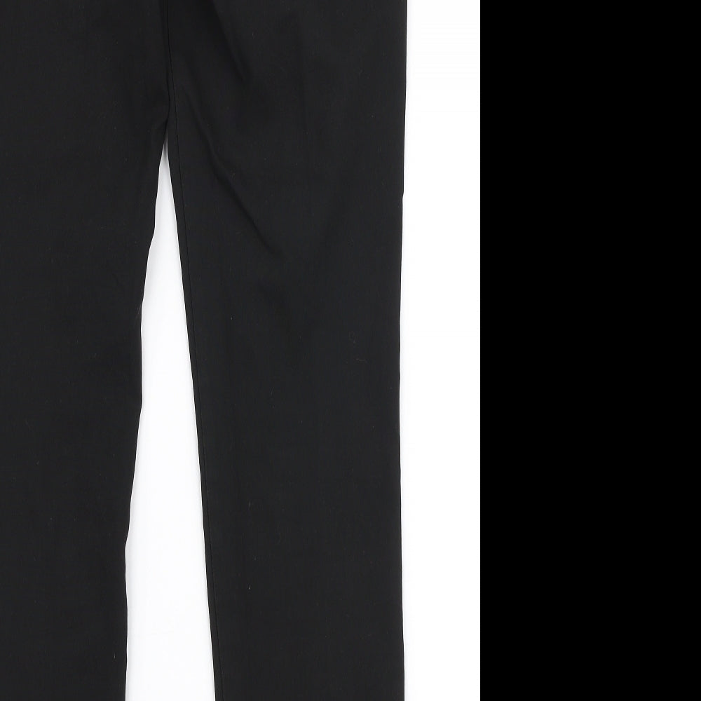 Marks and Spencer Womens Black  Polyester Trousers  Size 30 in L29 in Slim Zip