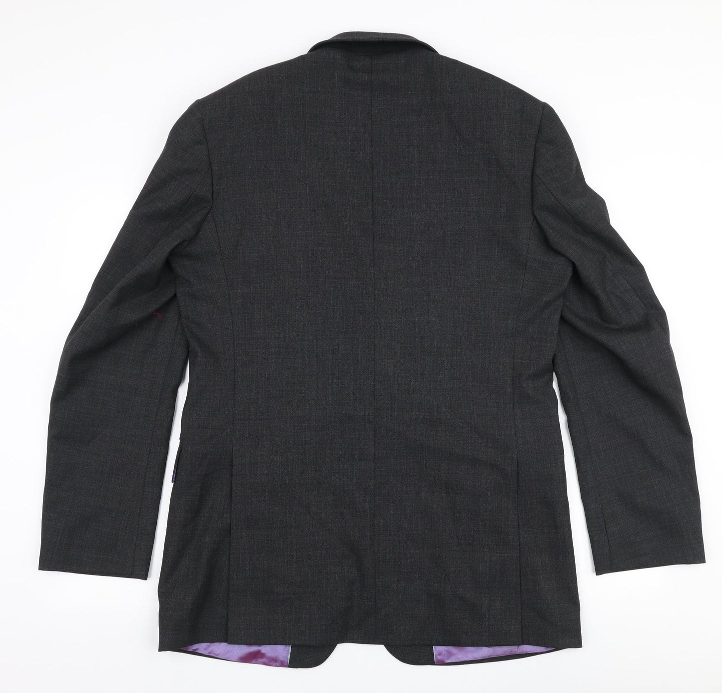 Burton Mens Grey  Viscose Jacket Suit Jacket Size 40