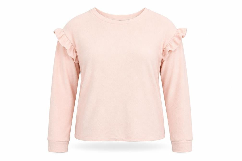 New Look Womens Pink Round Neck  Polyester Pullover Jumper Size M