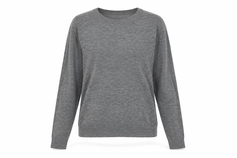 Topshop Womens Grey Round Neck  Polyester Pullover Jumper Size 6