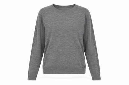 Topshop Womens Grey Round Neck  Polyester Pullover Jumper Size 6