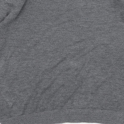 Topshop Womens Grey Round Neck  Polyester Pullover Jumper Size 6
