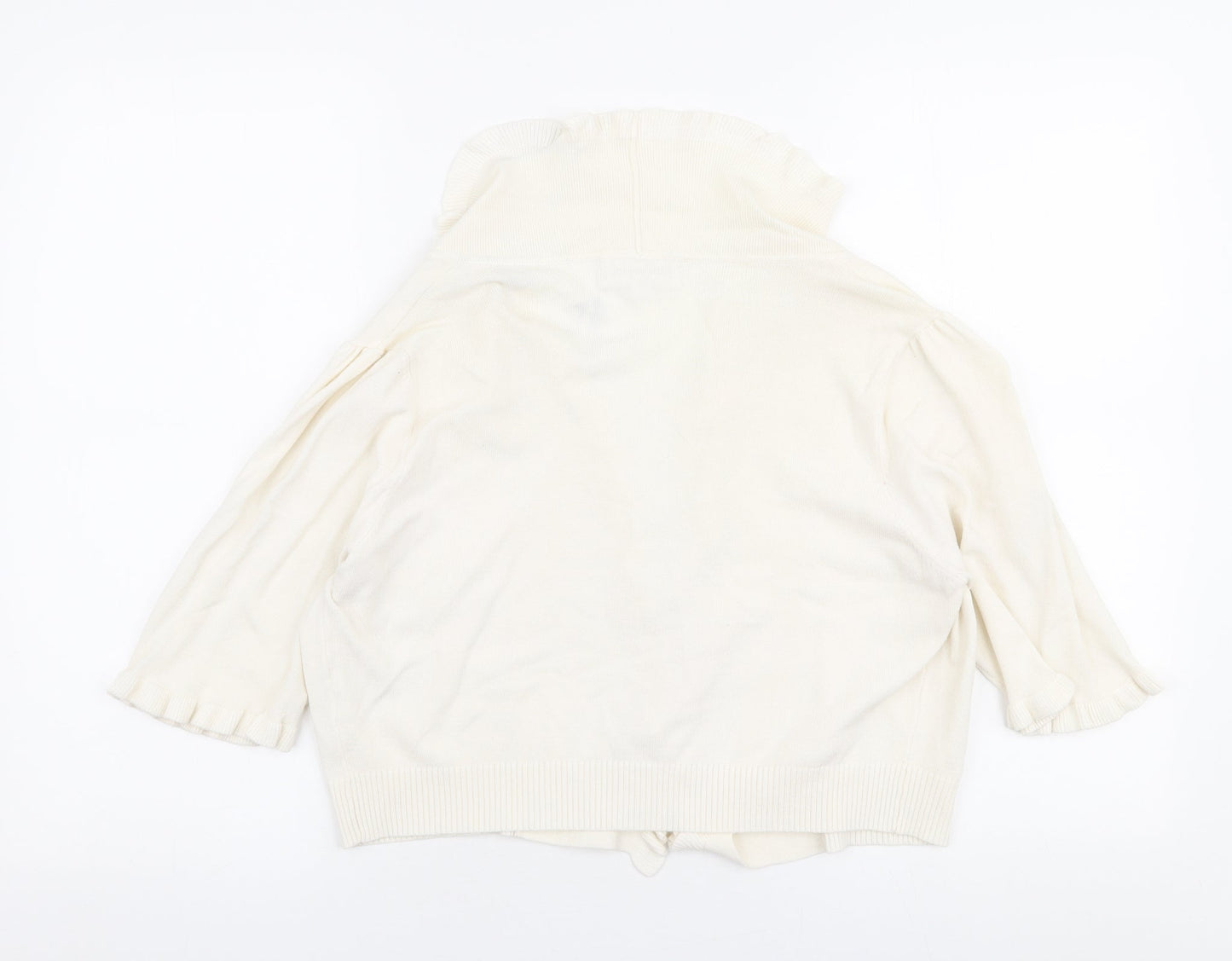 Gerard Womens White Collared  Viscose Cardigan Jumper Size XL