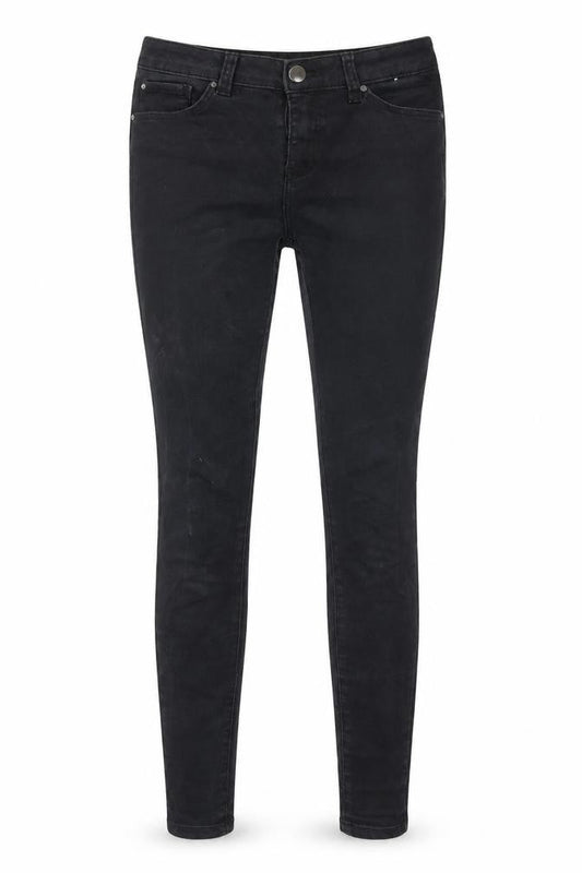 Denim Co Womens Black  Cotton Skinny Jeans Size 10 L32 in Slim Zip
