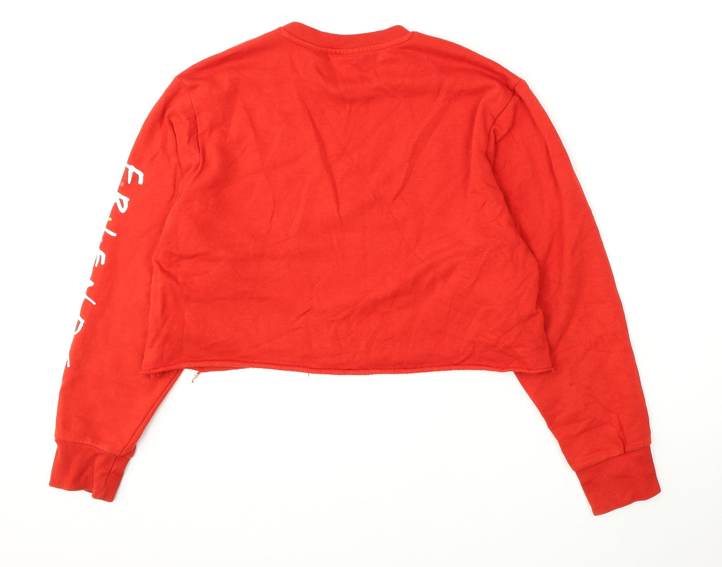 Primark Womens Red  Cotton Pullover Sweatshirt Size 10   - Friends