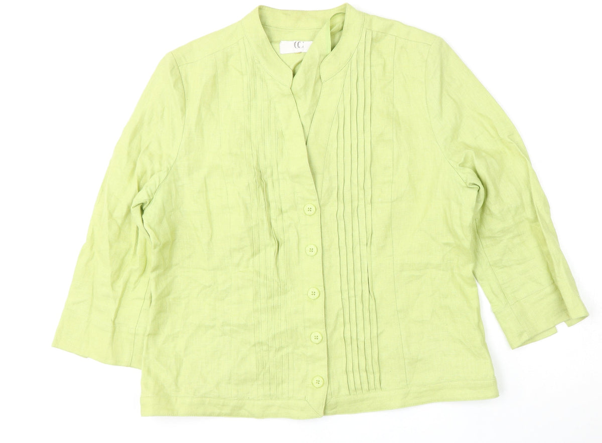 Country Casuals Womens Green Jacket Size M Button