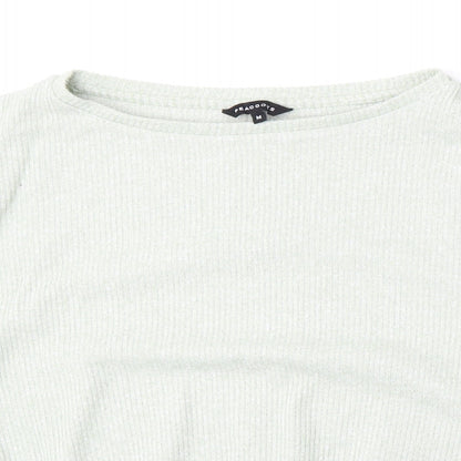 Peacocks Womens Green Round Neck  Polyester Pullover Jumper Size M
