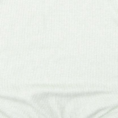 Peacocks Womens Green Round Neck  Polyester Pullover Jumper Size M