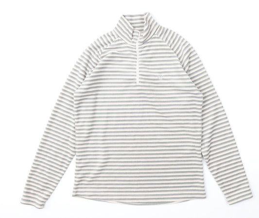 Hawkshead Womens Multicoloured Striped Polyester Pullover Sweatshirt Size 8