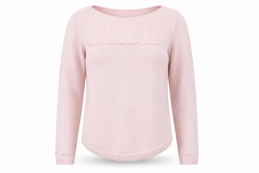 Marks & Spencer Womens Pink Round Neck  Cotton Pullover Jumper Size 8