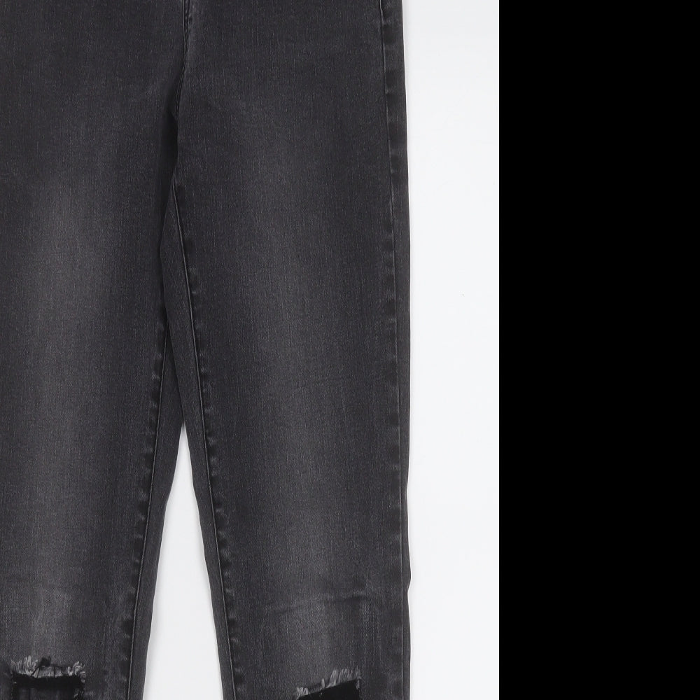 Denim & Co. Womens Grey  Cotton Skinny Jeans Size 8 L27 in Regular