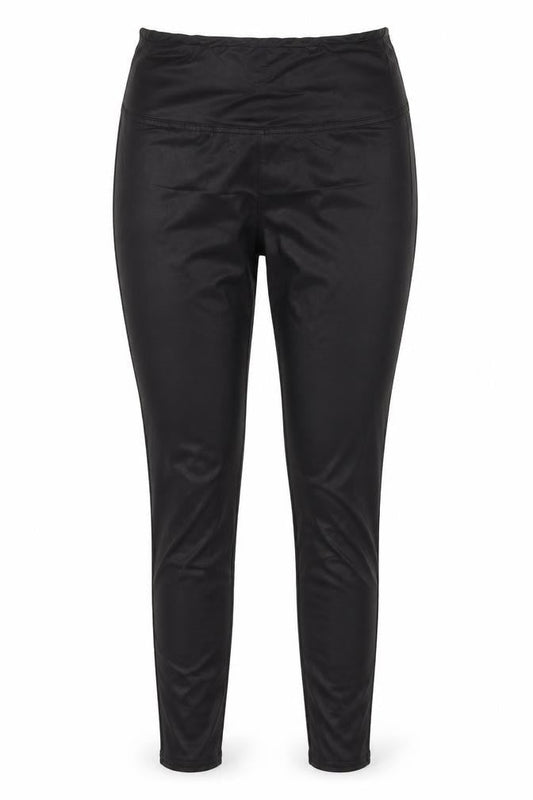 Boohoo Womens Black  Polyester Jegging Trousers Size 10 L25 in Regular  - Pleather