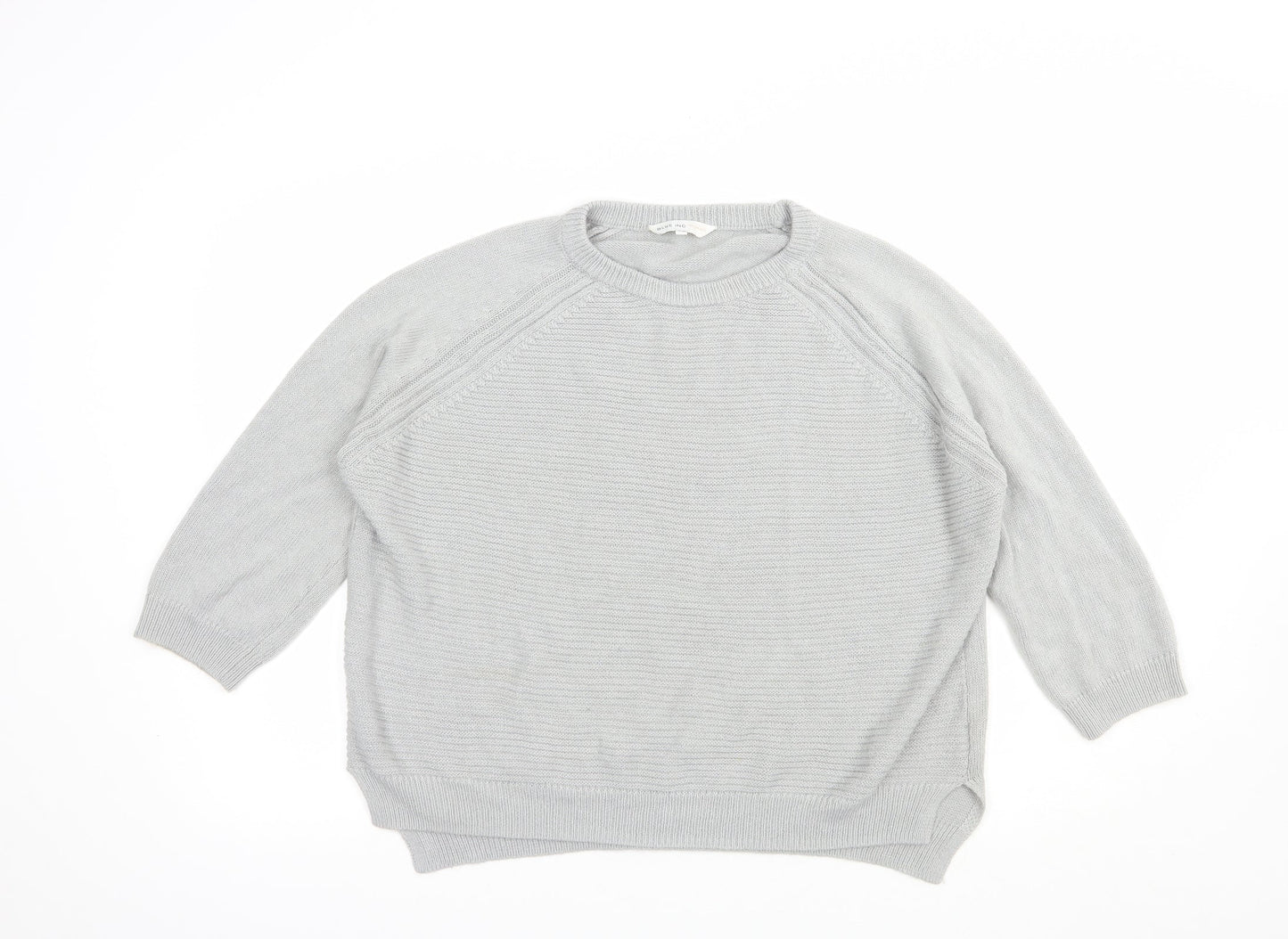 Blue Inc Womens Grey Crew Neck  Acrylic Pullover Jumper Size XL