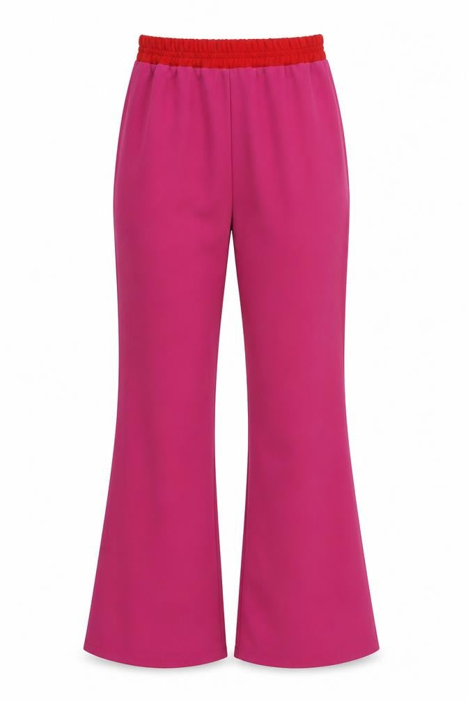 Boohoo Womens Pink  Polyester Trousers  Size 8 L31 in Regular