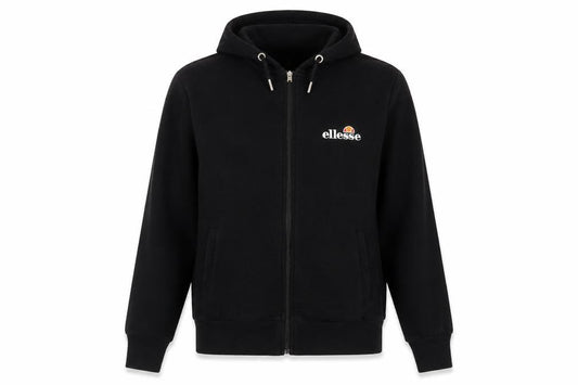 Ellesse Womens Black  Cotton Full Zip Hoodie Size 4  Zip