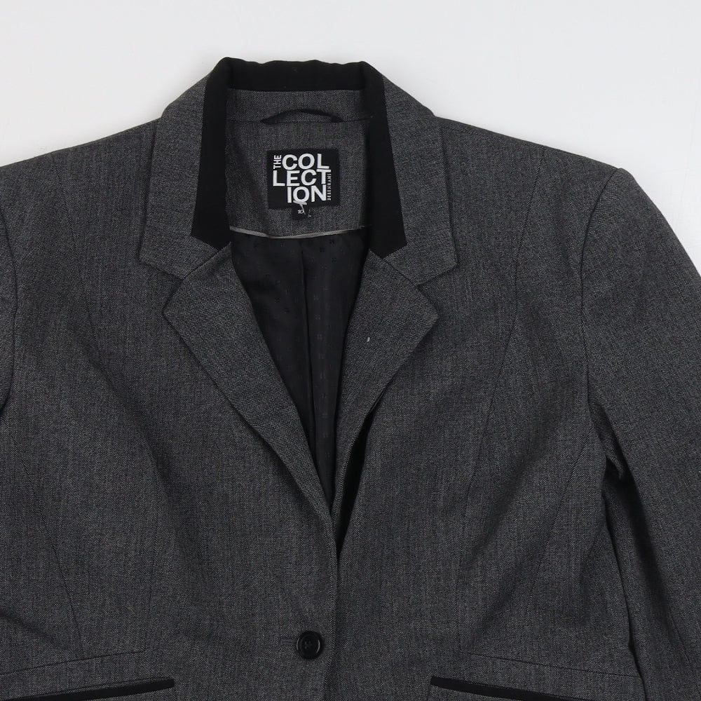The Collection Womens Grey   Jacket Blazer Size 10  Button