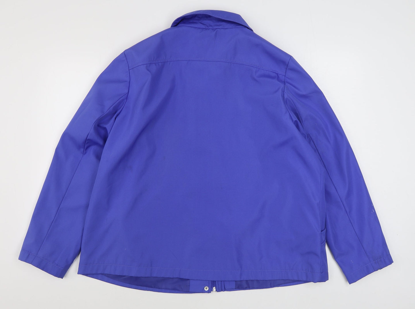 Bonmarché Womens Blue Rain Coat Coat Size L Zip